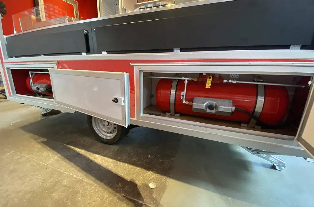 Brenngastanks (LPG-Tank) in Imbisswagen, Verkaufsfahrzeugen und Hähnchenwagen