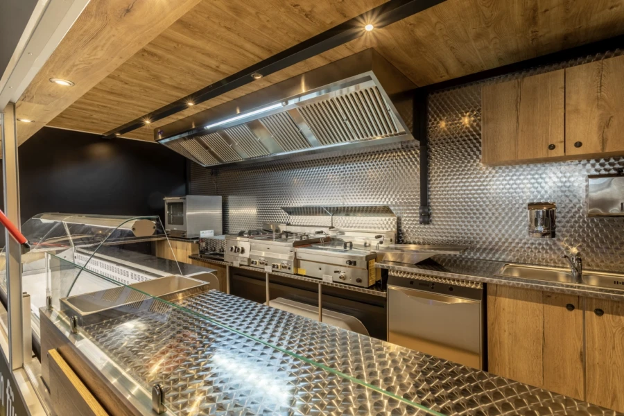 Home gastronomy vehicles and restaurant containers 36 Danstep fish trailer FOODTRUCK IMBISS refrigerated trailer refrigerated counter sales vehicle kebab cart grill cart snack cart sales cart mobile Kumpirmobil